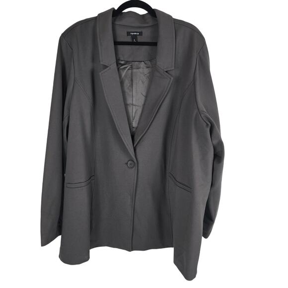 Torrid Gray Women's Work Business Lined Blazer Jacket 6 - 6X - Picture 1 of 4